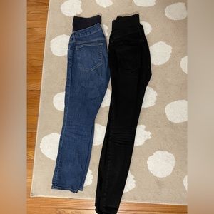 Two pairs Gap maternity jeans